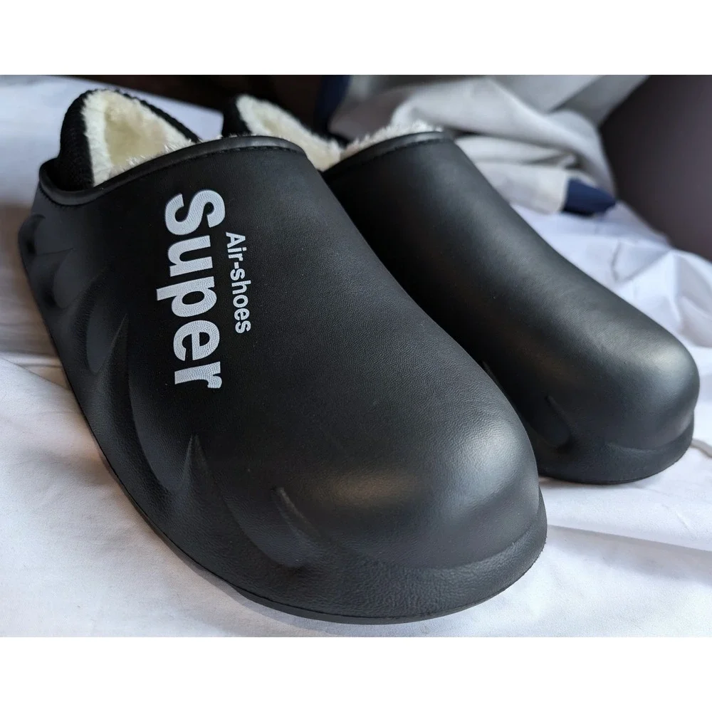 Plush Fur lined Clogs Japanese Style Home Slippers Slip-on Waterproof Unisex 48